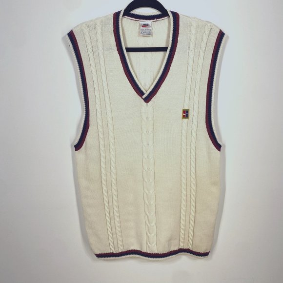Vintage Nike Court Vest Sweater Knitwear, Size L - Picture 1 of 5